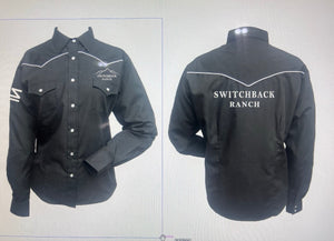 Women's Black Western Button Down