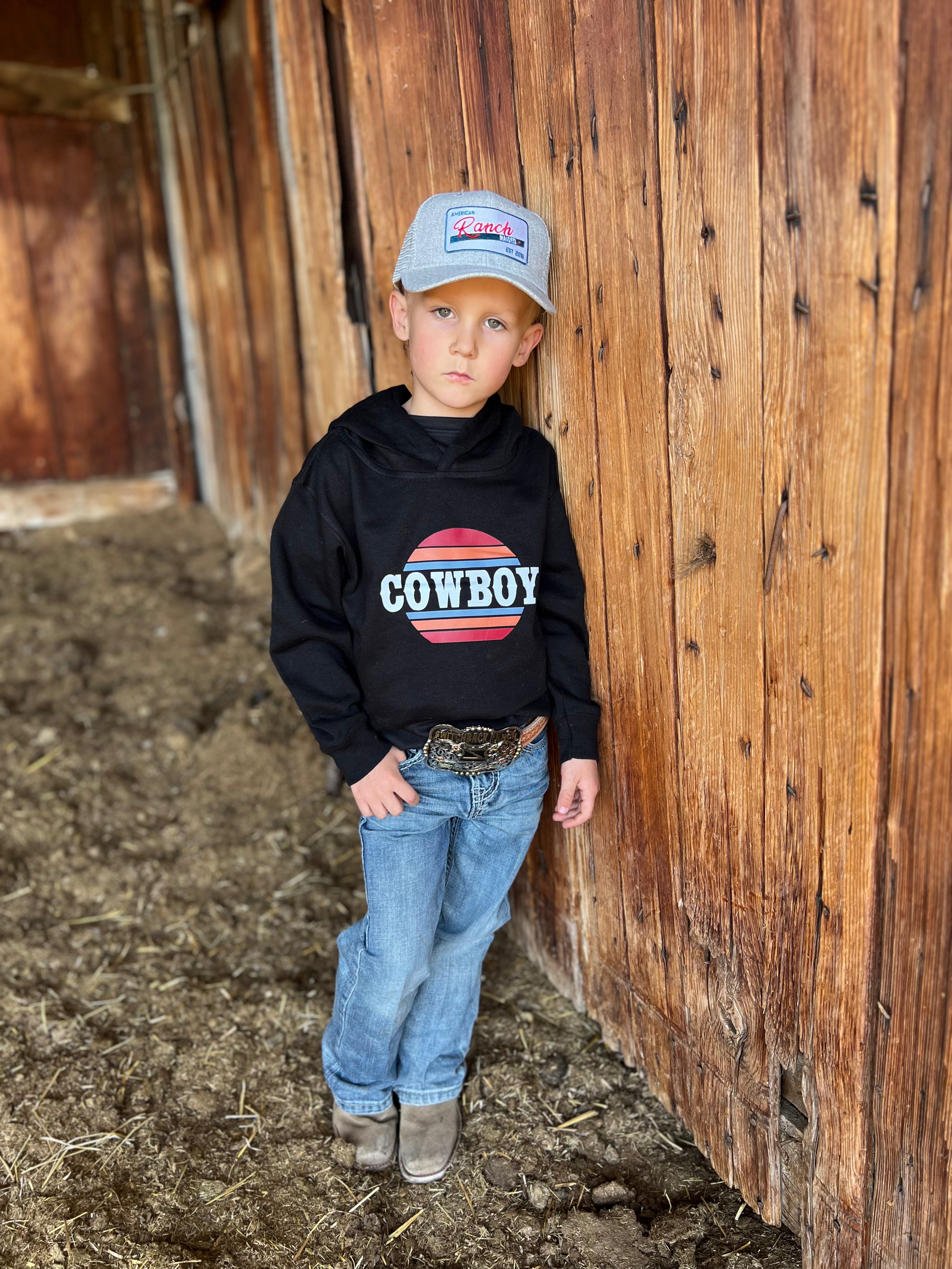 Cowboy Sunrise Hoodie-Kids