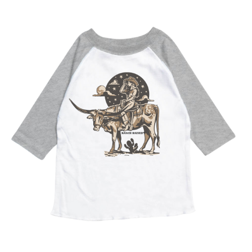 Midnight Cowgirl Baseball Tee