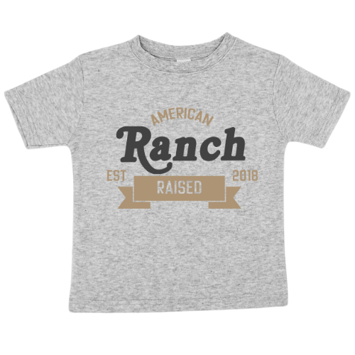 American Ranch Raised Tee-tan/black